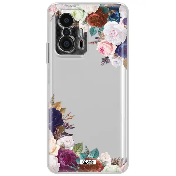 A Corner Of Flowers With Leaves Xiaomi 11T Clear Tpu Case