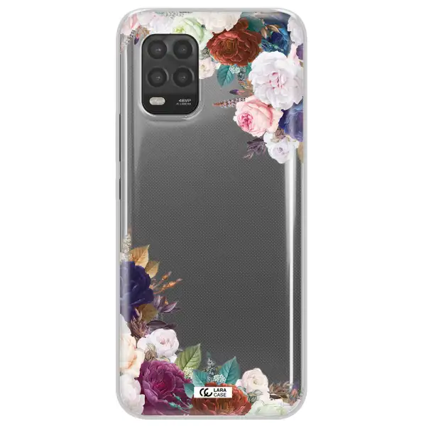 a corner of flowers with leaves Xiaomi Mi 10 Lite Clear TPU Case