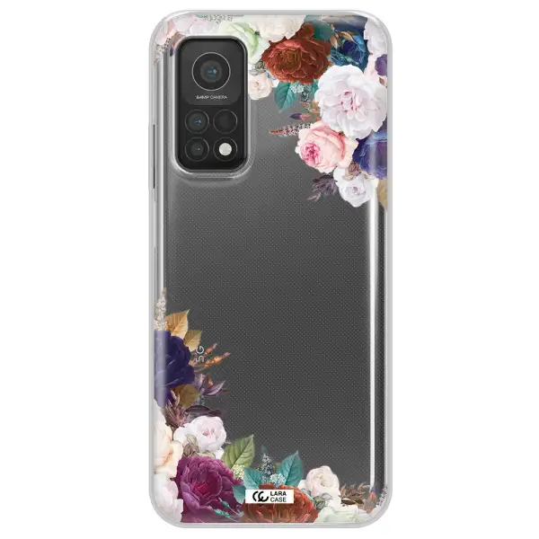 a corner of flowers with leaves Xiaomi Mi 10T Clear TPU Case