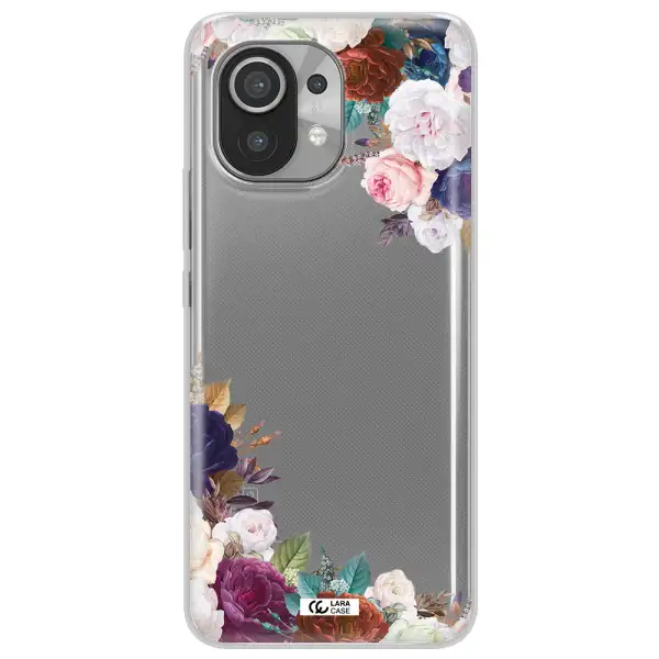 a corner of flowers with leaves Xiaomi Mi 11 Clear TPU Case