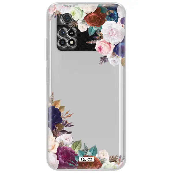 A Corner Of Flowers With Leaves Xiaomi Poco M4 Pro 4G Clear Tpu Case