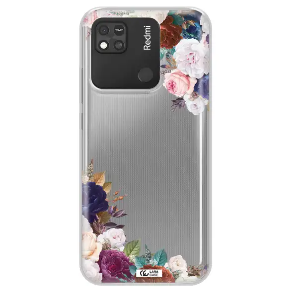 a corner of flowers with leaves Xiaomi Redmi 10A Clear TPU Case