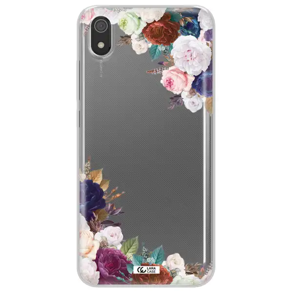 a corner of flowers with leaves Xiaomi Redmi 7A Clear TPU Case