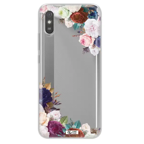 a corner of flowers with leaves Xiaomi Redmi 9A Clear TPU Case