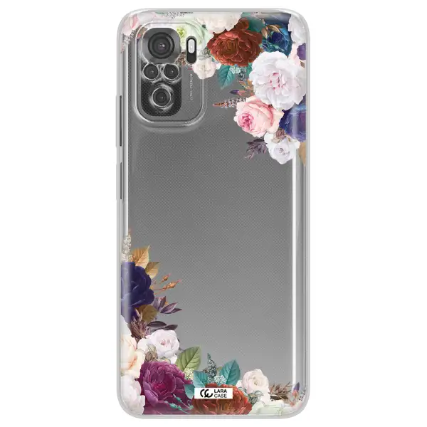 A Corner Of Flowers With Leaves Xiaomi Redmi Note 10S Clear Tpu Case