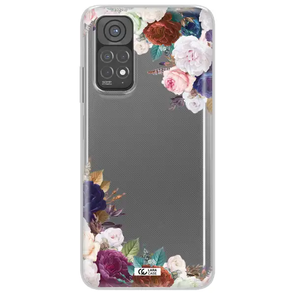 a corner of flowers with leaves Xiaomi Redmi Note 11 Clear TPU Case
