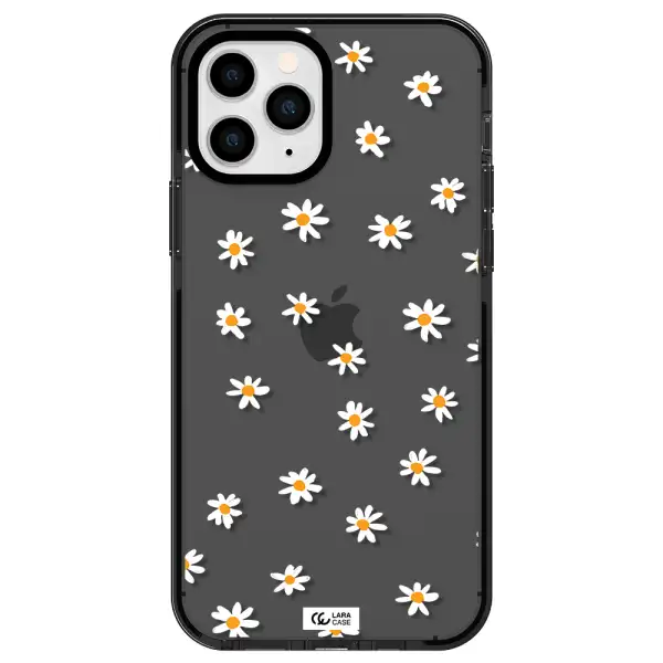a white background with orange dots Apple iPhone 11 pro impact Smoke Black Case