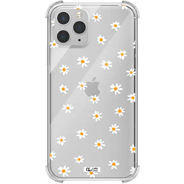a white background with orange dots Apple iPhone 11 pro max Clear PC Case