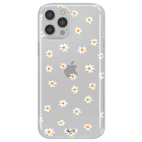 a white background with orange dots Apple iPhone 12 pro Clear TPU Case