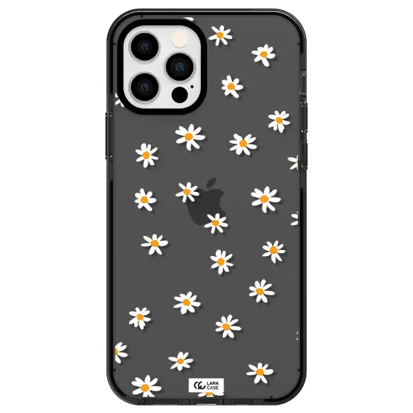 a white background with orange dots Apple iPhone 12 pro impact Smoke Black Case