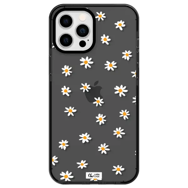 a white background with orange dots Apple iPhone 12 pro max impact Smoke Black Case
