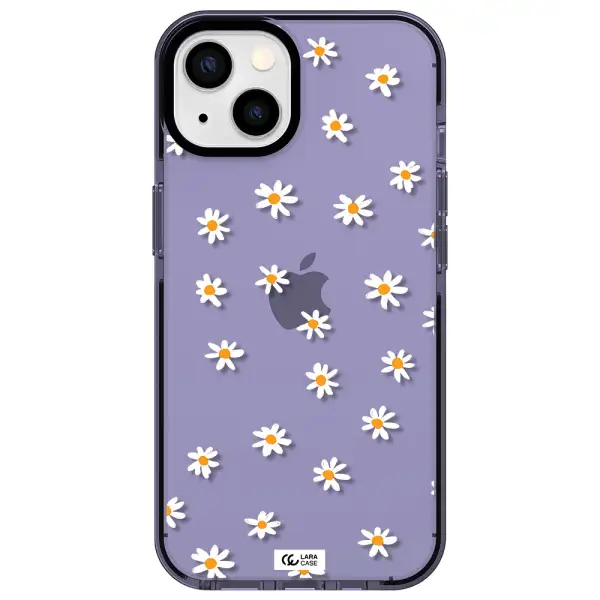 a white background with orange dots Apple iPhone 13 impact Lilac Case
