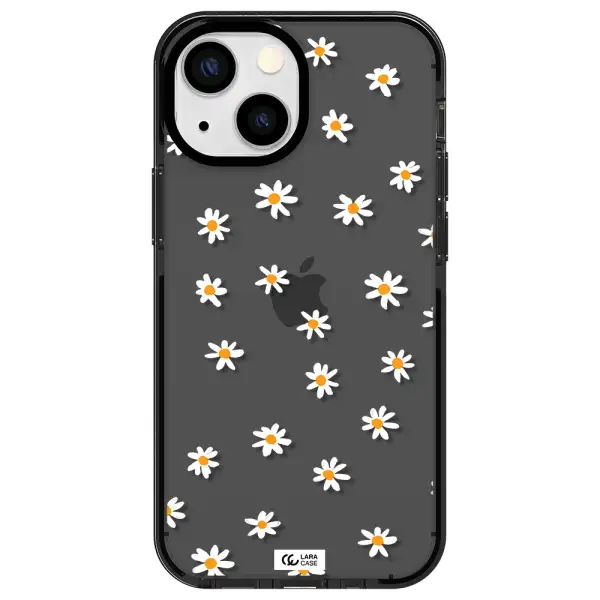 a white background with orange dots Apple iPhone 13 mini impact Smoke Black Case