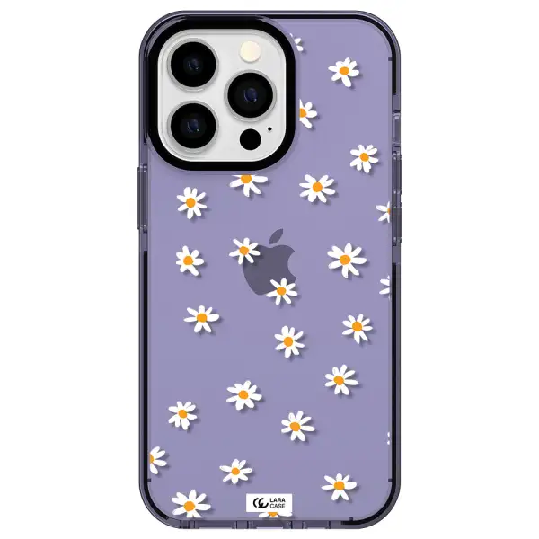 a white background with orange dots Apple iPhone 13 Pro impact Lilac Case