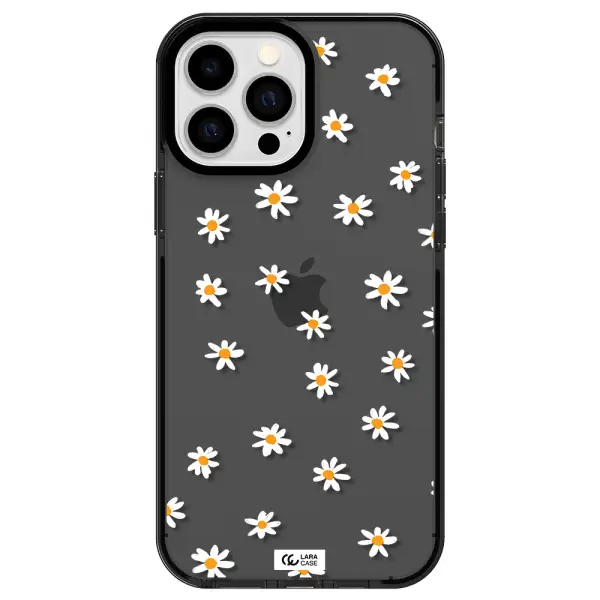 a white background with orange dots Apple iPhone 13 Pro Max impact Smoke Black Case