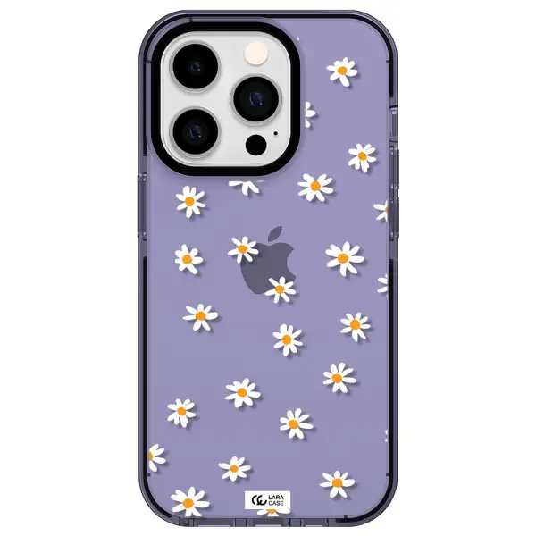 a white background with orange dots Apple iPhone 14 pro impact Lilac Case