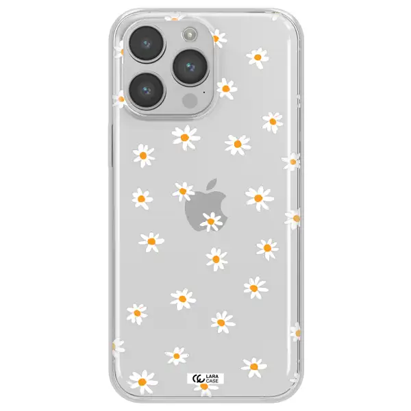 a white background with orange dots Apple iPhone 14 pro max Clear TPU Case