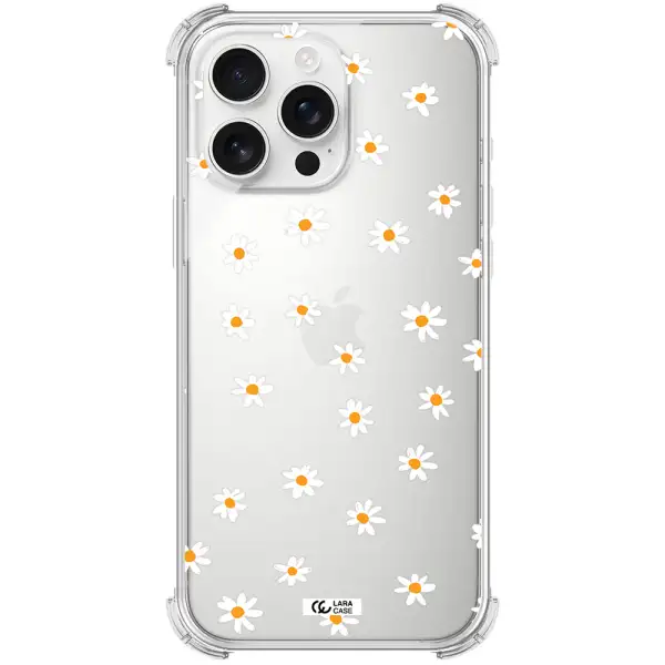 A White Background With Orange Dots Apple Iphone 16 Pro Max Clear Pc Case
