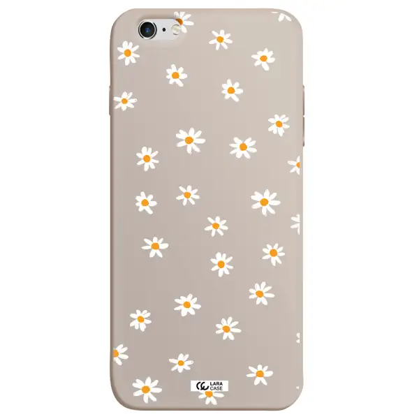 a white background with orange dots Apple iPhone 6S Silicone Stone Case