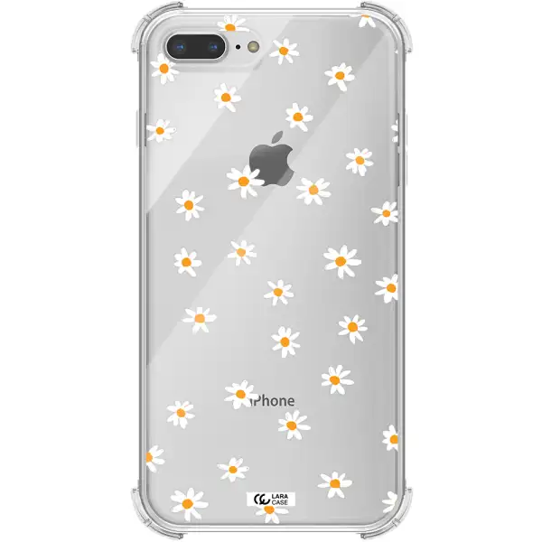 a white background with orange dots Apple iPhone 7 plus Clear PC Case