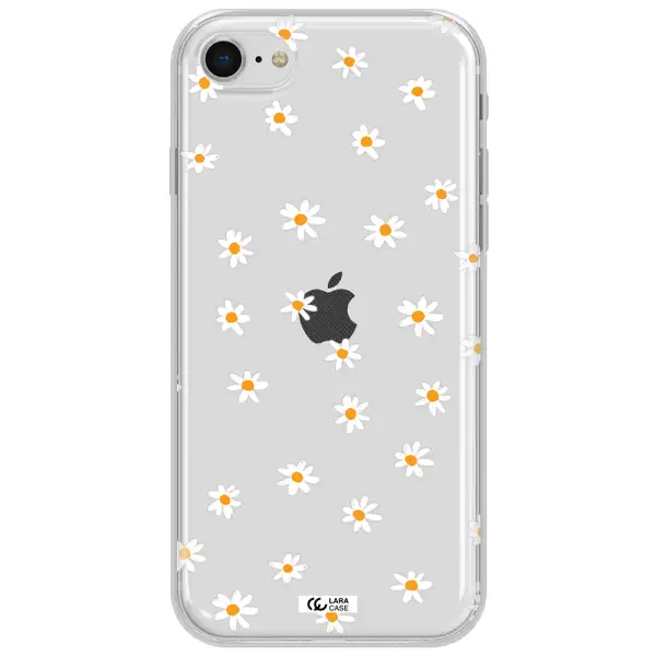 A White Background With Orange Dots Apple Iphone Se 2020 Clear Tpu Case