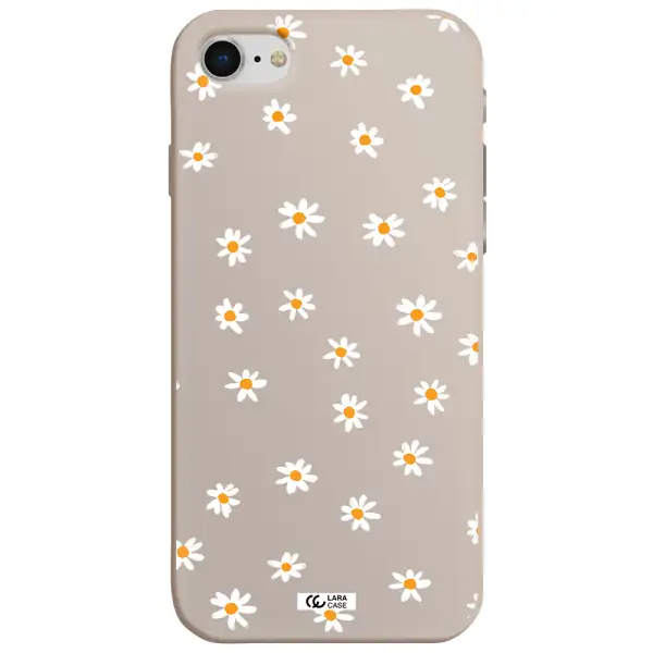 a white background with orange dots Apple iPhone se 2020 Silicone Stone Case