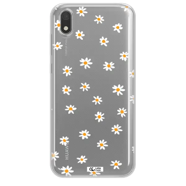 a white background with orange dots Huawei Honor 8S Clear TPU Case