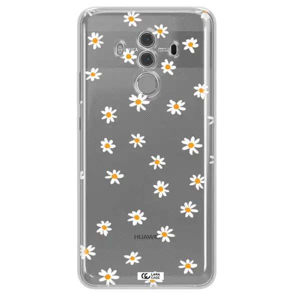 a white background with orange dots Huawei Mate 10 Pro Clear TPU Case