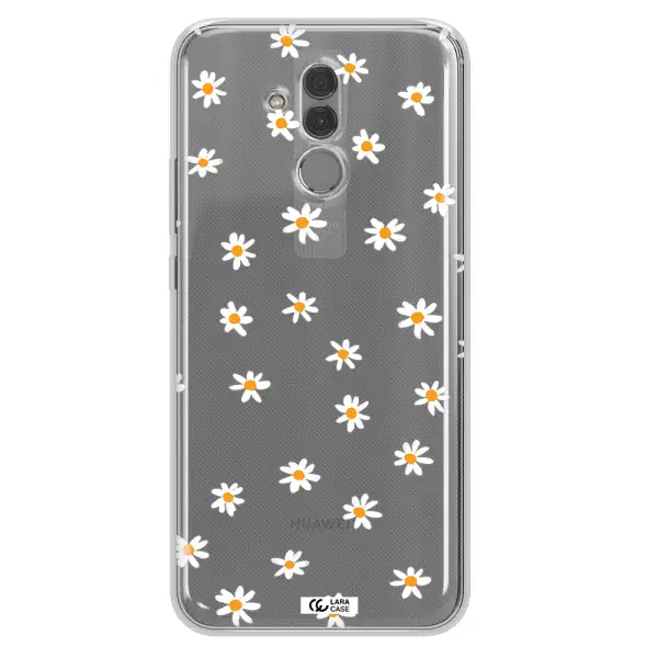 a white background with orange dots Huawei Mate 20 Lite Clear TPU Case