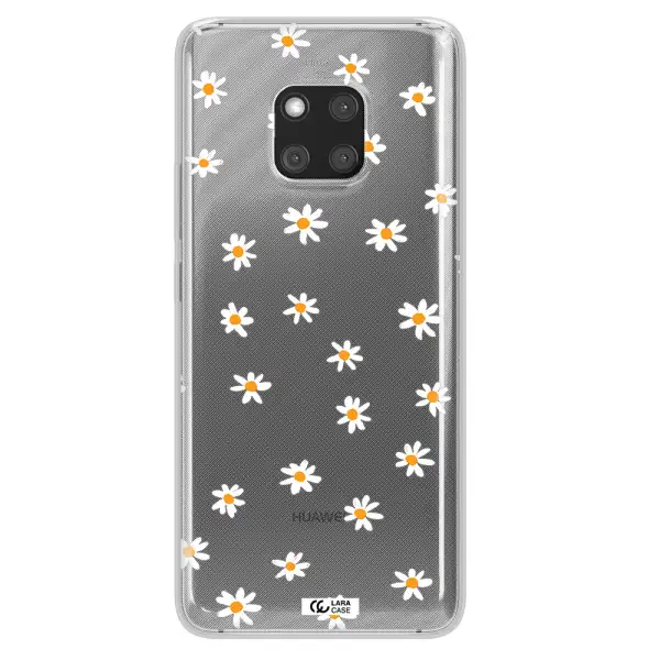a white background with orange dots Huawei Mate 20 Pro Clear TPU Case