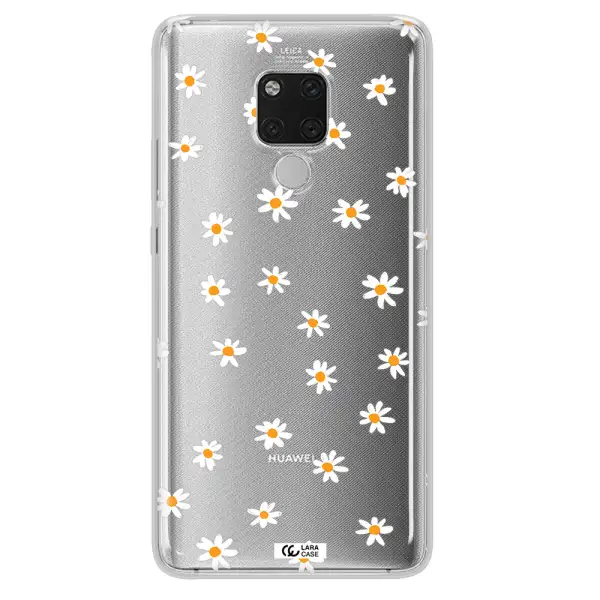 a white background with orange dots Huawei Mate 20X Clear TPU Case