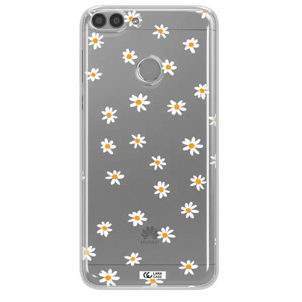 a white background with orange dots Huawei P Smart 2017 Clear TPU Case