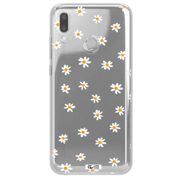 a white background with orange dots Huawei P Smart 2019 Clear TPU Case
