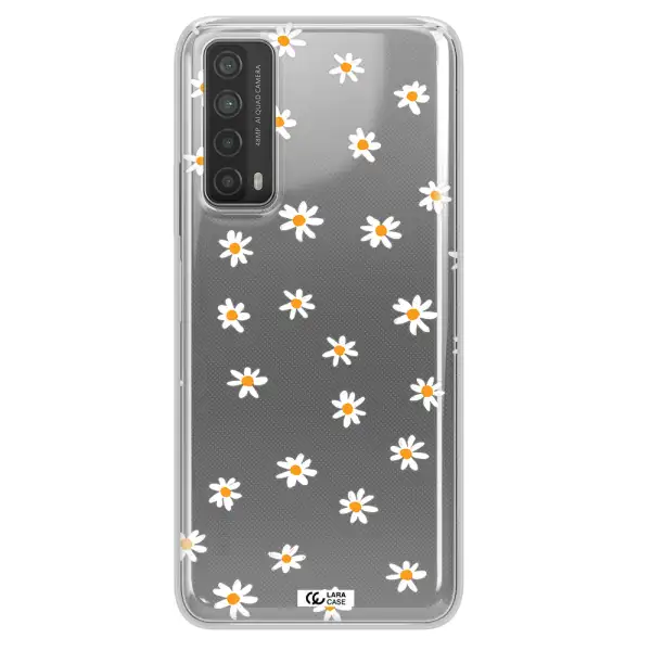 a white background with orange dots Huawei P Smart 2021 Clear TPU Case