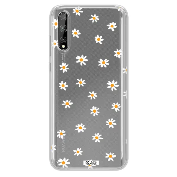 a white background with orange dots Huawei P Smart S Clear TPU Case