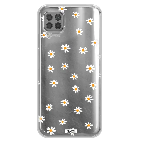 a white background with orange dots Huawei P40 Lite Clear TPU Case