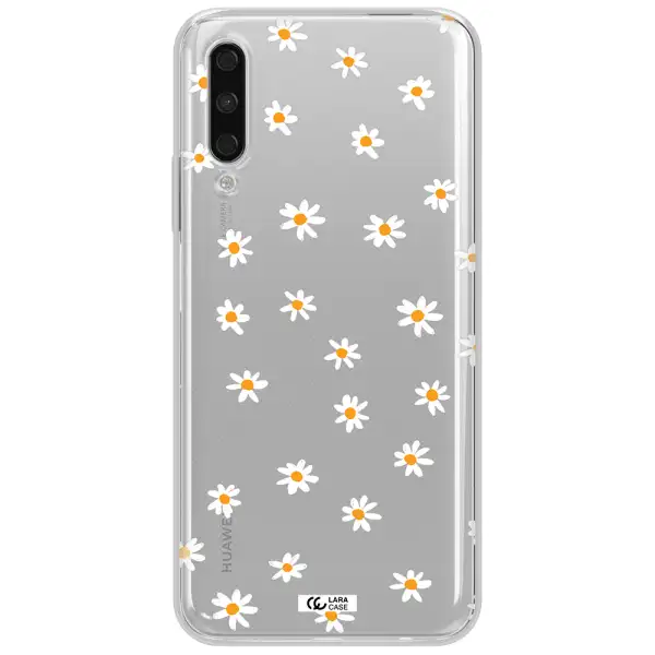 A White Background With Orange Dots Huawei Y9S Clear Tpu Case