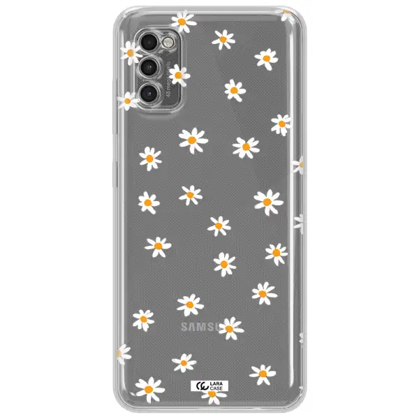 A White Background With Orange Dots Samsung A41 Clear Tpu Case