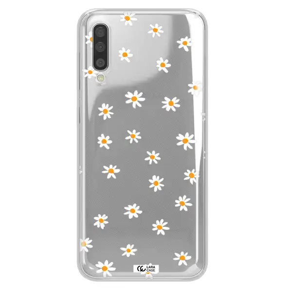 A White Background With Orange Dots Samsung A50S Clear Tpu Case