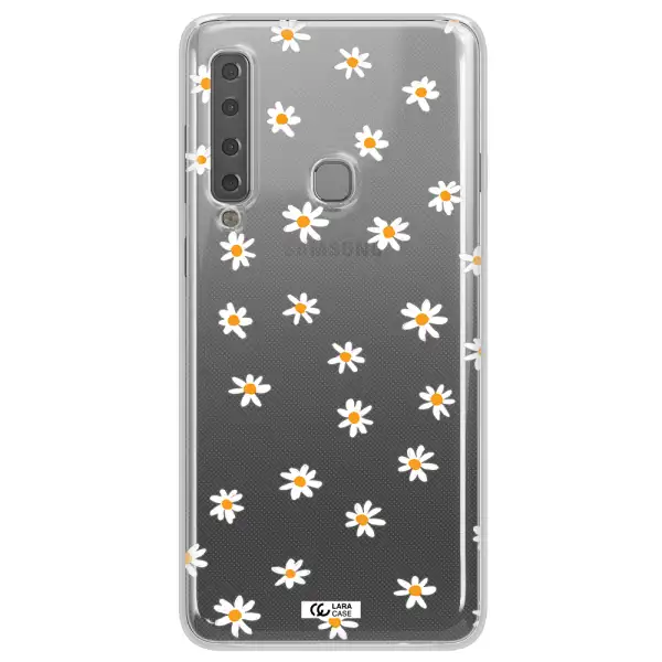 a white background with orange dots Samsung A9 2018 Clear TPU Case