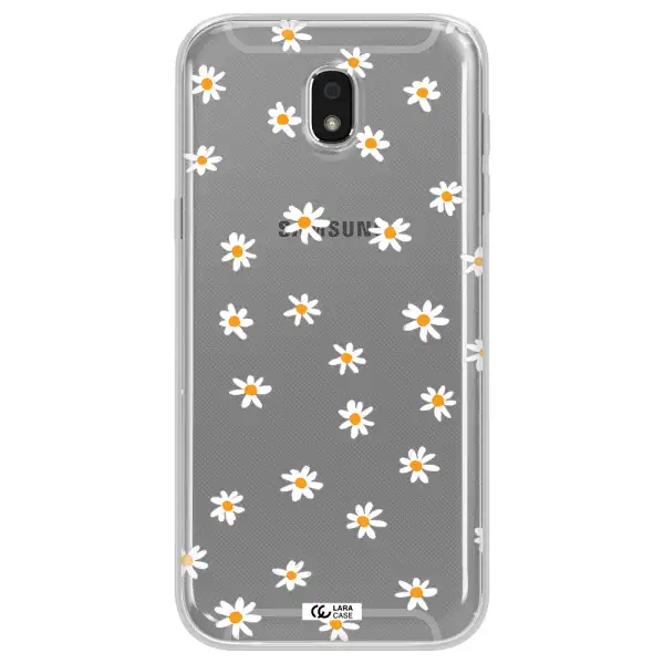 a white background with orange dots Samsung J5 2017 Clear TPU Case