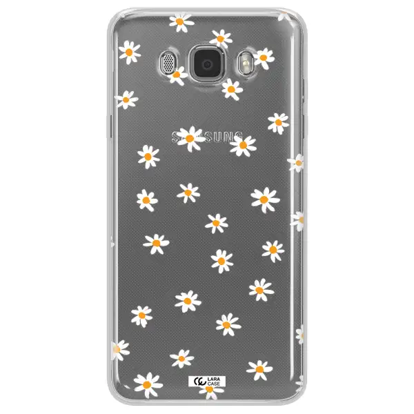 a white background with orange dots Samsung J7 2016 Clear TPU Case