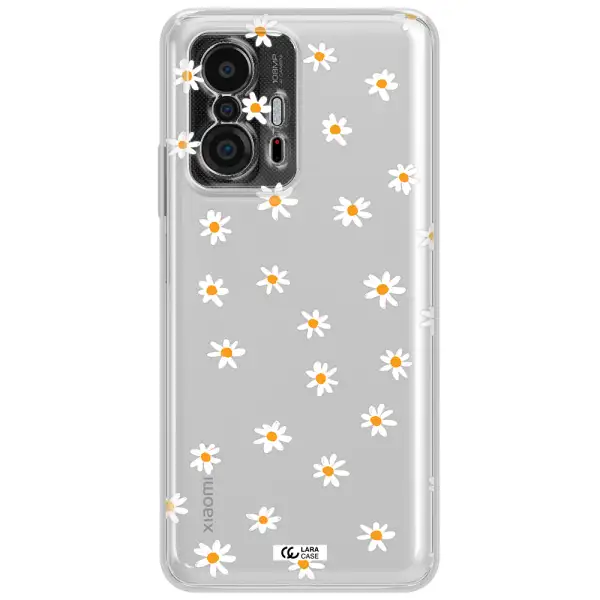 A White Background With Orange Dots Xiaomi 11T Clear Tpu Case