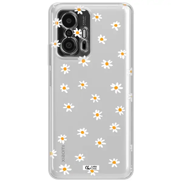 A White Background With Orange Dots Xiaomi 11T Pro Clear Tpu Case