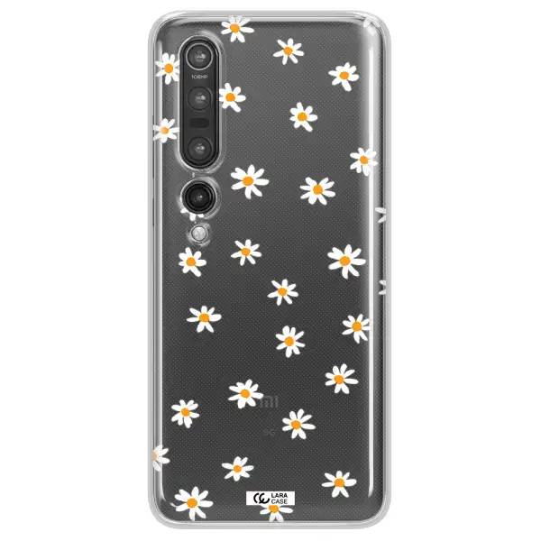 a white background with orange dots Xiaomi Mi 10 Pro Clear TPU Case