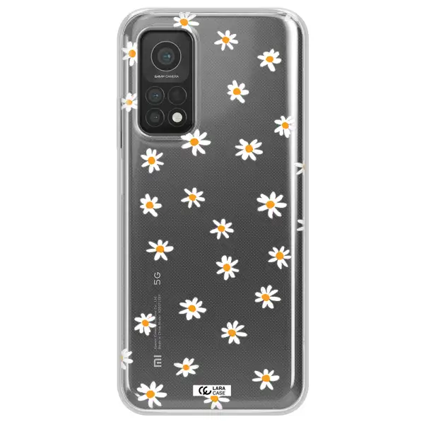 a white background with orange dots Xiaomi Mi 10T Clear TPU Case