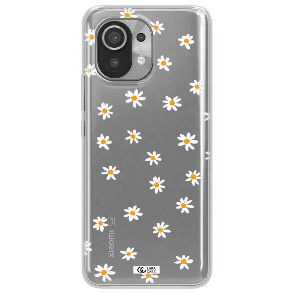 a white background with orange dots Xiaomi Mi 11 Clear TPU Case