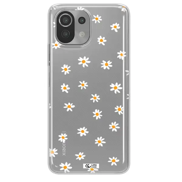 a white background with orange dots Xiaomi Mi 11 Lite Clear TPU Case