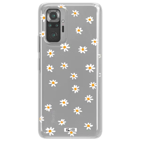 a white background with orange dots Xiaomi Note 10 Pro Clear TPU Case