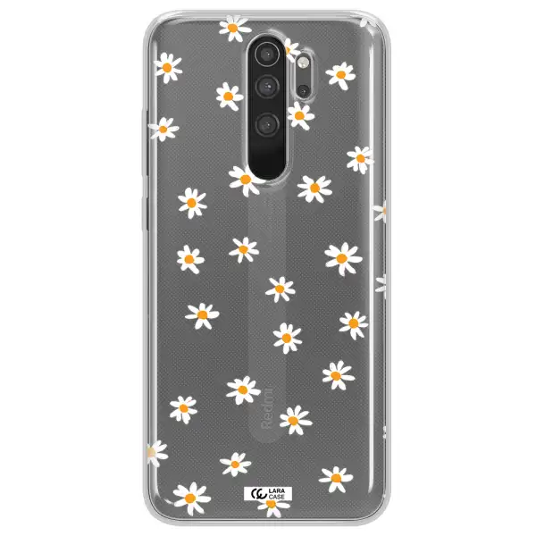 a white background with orange dots Xiaomi Note 8 Pro Clear TPU Case